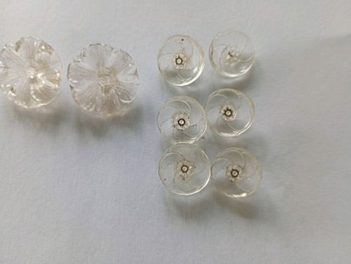Vintage glass flower - vintage, buttons