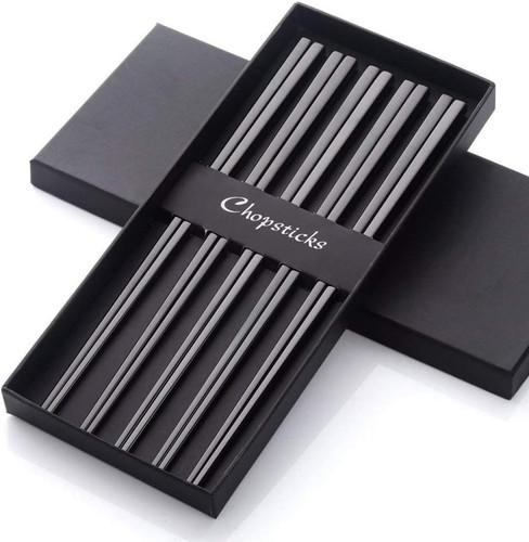 Black chopsticks stainless - black,