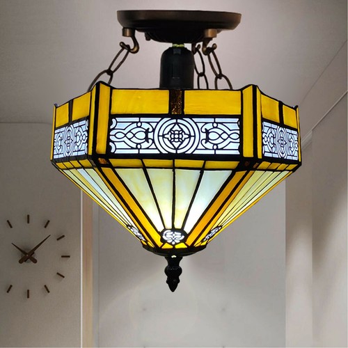 Yellow hexagon shape tiffany - hexagon,