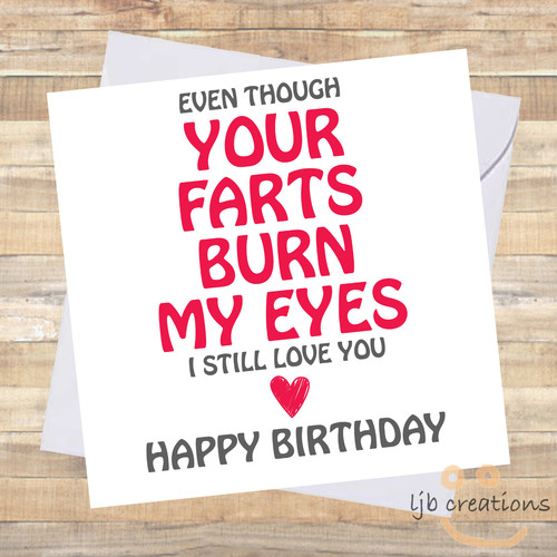 Funny farts birthday card - ',