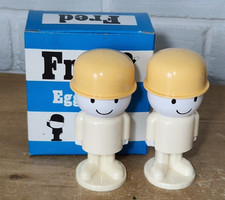 SPILLERS HOMEPRIDE FLOUR RARE PAIR OF FRED EGG CUPS BOXED