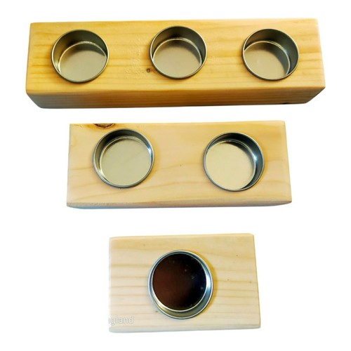 Rustic wooden tea light - tea,