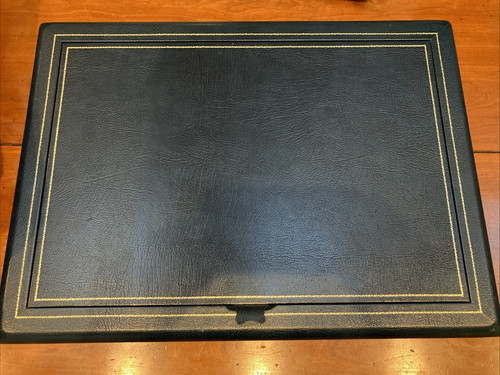 Asprey leather desk - desk, blotter