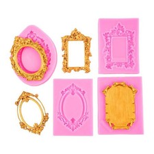 4Pcs Photo Frame Fondant Molds