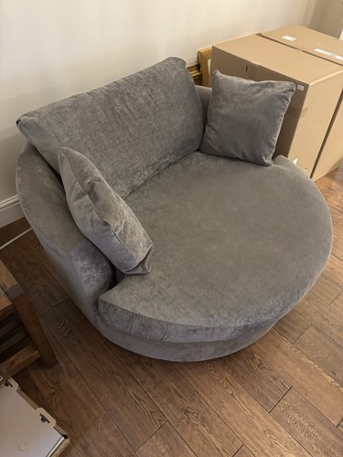 Grey around love seat swivel - around,