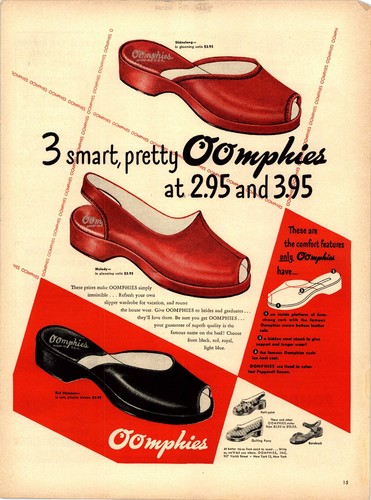 Oomphies 1950s magazine - oomphies, ad