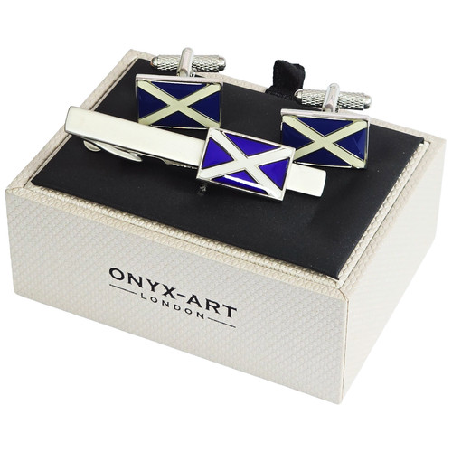 Scottish flag cufflinks and - scottish,