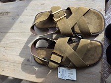 Zara Suede Khaki Leather