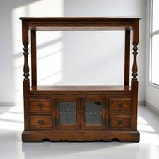 Old Charm TV Stand  Video Cabinet Model 2402  Tudor Brown FREE UK Delivery*