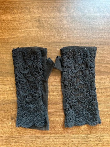Vintage black lace - , gloves