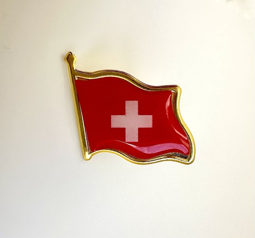 Switzerland flag enamel pin - flag,