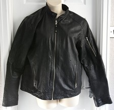 JACK & JONES Men's JPRRichard Clean Leather Jacket STS .Black. XL. Good, 1 Scuff