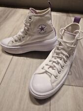 New CONVERSE CHUCK TAYLOR ALL STAR PLATFORM Trainers White 5 Wedge High Top 