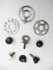 Spong mincer parts   Cutter disc, screen plate, screw, wing nut, knob   3