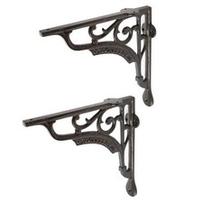 2x Ornate Iron Shelf Bracket