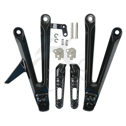 Black rear passenger footrests - passenger,