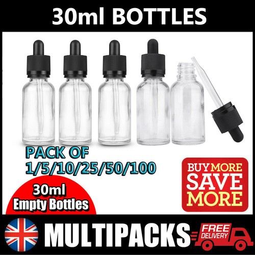 30ml clear glass bottle with - 30ml,