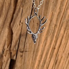 Stag Deer Skull Antler Pendant