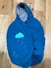 Maxi Cosi Baby Pebble Car Seat Footmuff Wrap Travel Blanket - Teal cloud&rain