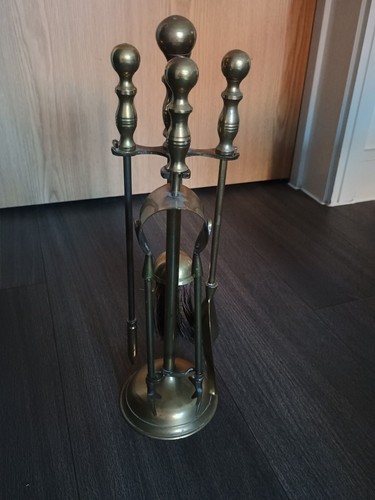 Brass companion set antique - set,