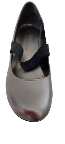 Ladies pewter mary jane shoes - pewter,