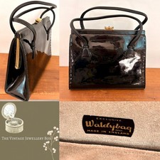 Vintage Black Patent Waldybag