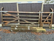 Wooden Gates With Side Gate And Posts