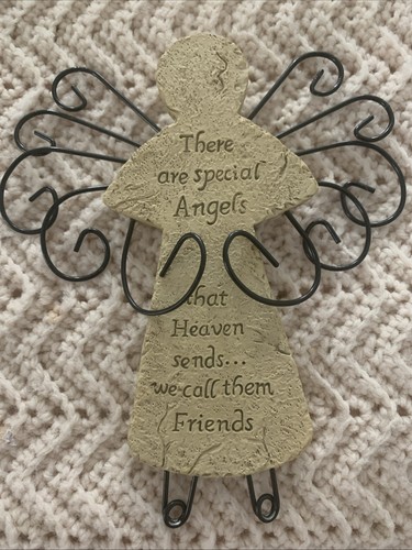 Vintage resin angel - 7.5”,