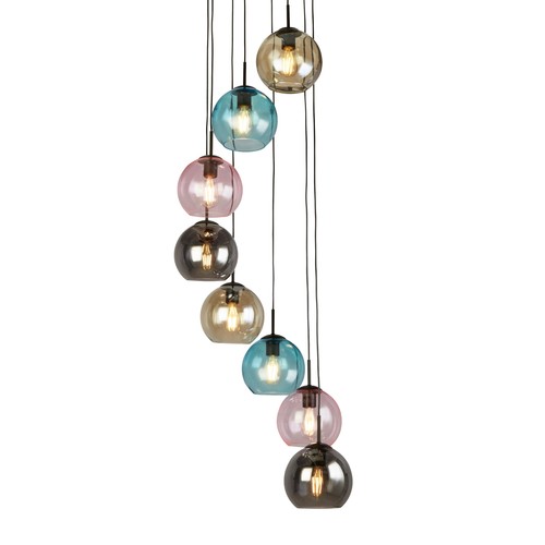 Pendant light black multi - light,