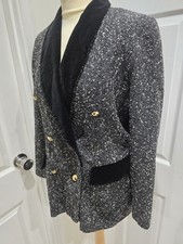 Escada UK 10-12 Black White