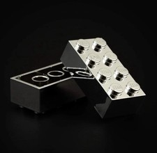 Lego Chrome Silver Brick 2x4 ~