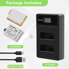 2x LP-E8 Battery & LCD Charger
