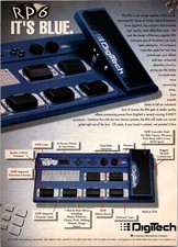 1996 • DIGITECH RP6 print ad •  Guitar Effects Blue Vintage 1990s ADV-60