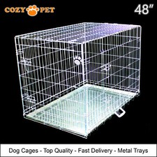 Dog Cage 48 inch Silver Puppy