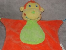 TJM monkey comforter soft toy orange soother blankie