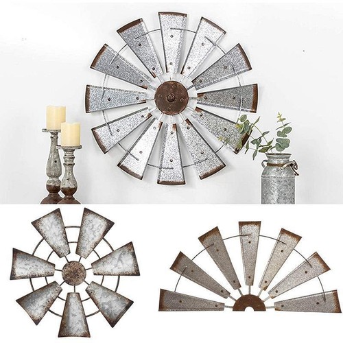 Metal windmill wall art craft - wall,