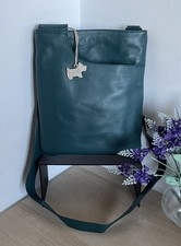Radley Green Pebbled Leather Crossbody Messenger Bag