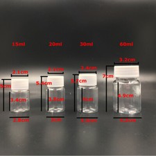 Plastic PET Clear Empty Seal Bottle Solid Powder Medicine Pill Reagent Container