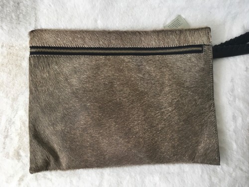 Bnwt zara brown genuine fur - brown,