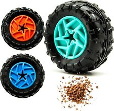 5" Dog Puppy Rubber Squeaky Chew Toy Tire, Treat Dispenser, Throwing Tyre Wheel
