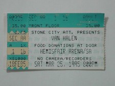 Van Halen Concert Ticket Stub