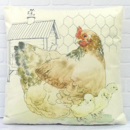 Chicken cushion cover - chicken,