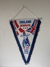 Vintage England V Denmark Test Series Hackney-Reading-Coventry Speedway Pennant