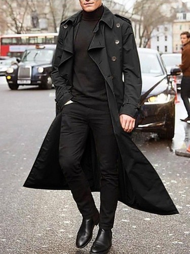 Men long trench coat all - long,