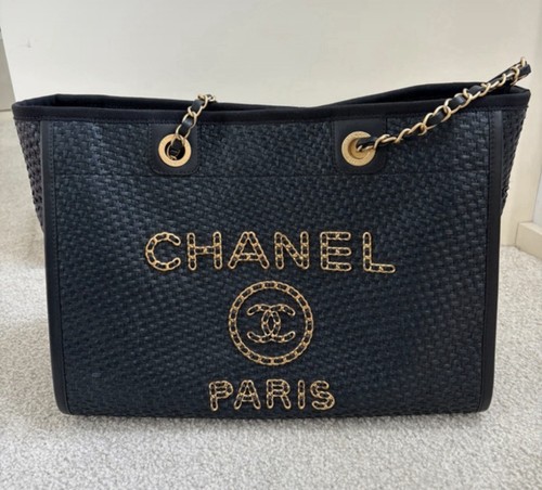 Chanel raffia deauville tote - deauville,
