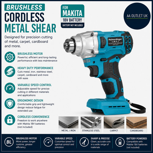 Brushless cordless metal - brushless, shear