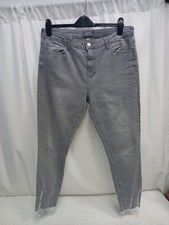 ❤️ Dorothy Perkins Darcy Grey Skinny Ripped Jeans Size 16 Bnwot 