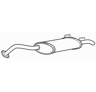 Rear exhaust silencer back - rear, box
