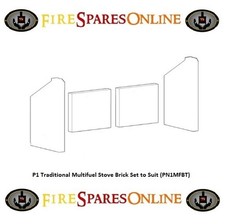 Portway 1 Traditional  Replacement Stove Bricks. Check sizes on pic b4 purchase