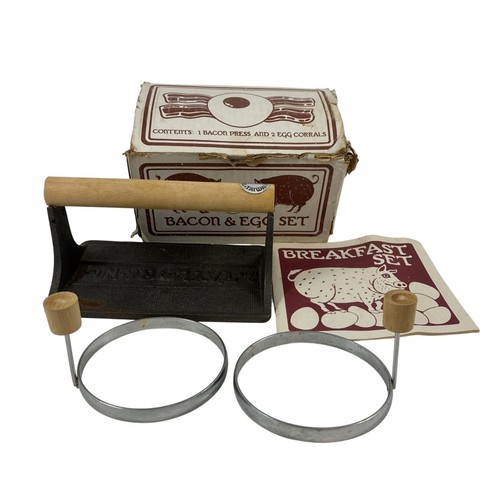 Vintage cast iron bacon press - vintage,